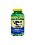 STS Home Calcium Citrate 600 mg — étiquette claire sur les comprimés