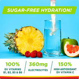 Stur Électrolytes Poudre Sans Sucre, Fruit Punch, parfait pour rester hydraté sans calories