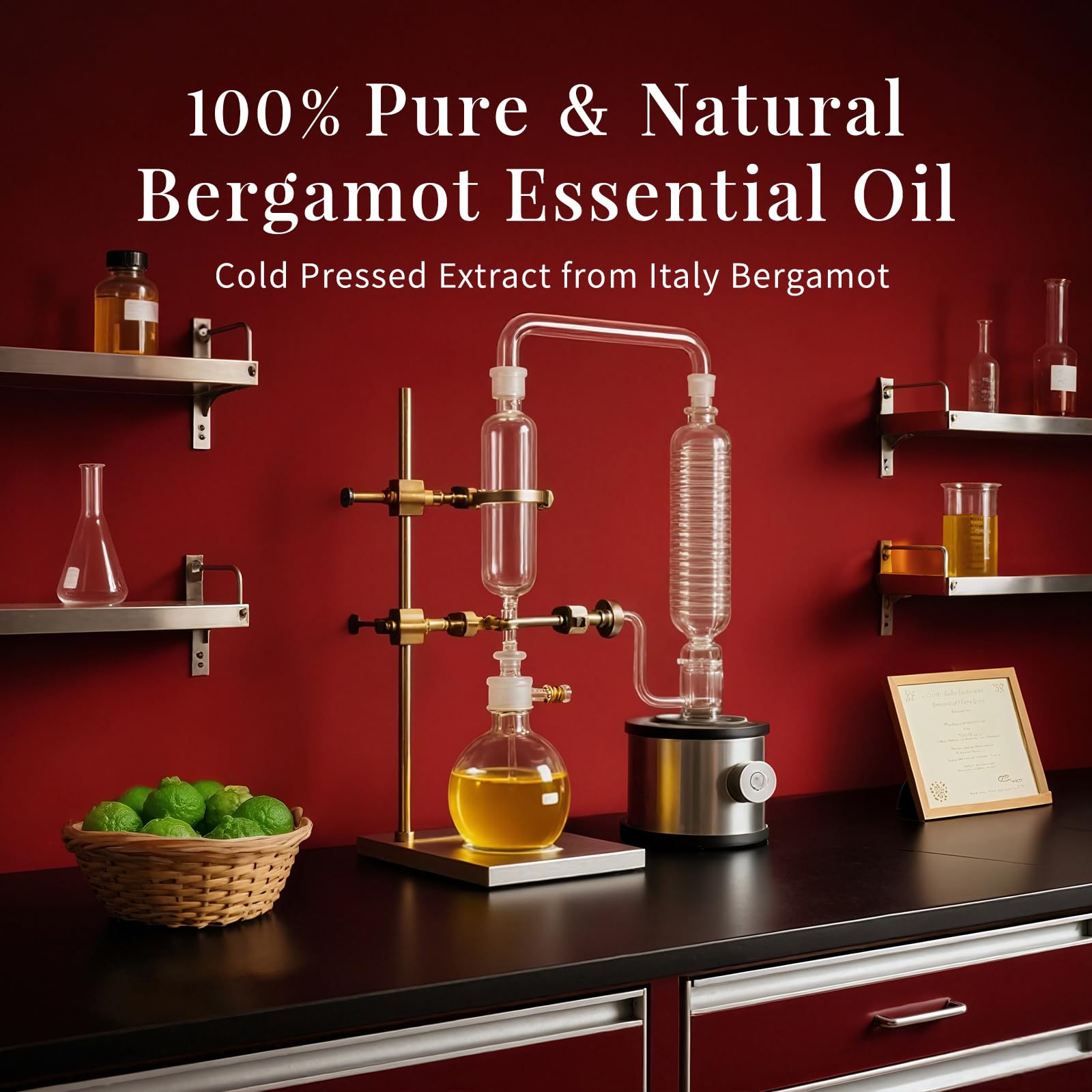 SU JUABA huile bergamote – Bougie artisanale pour ambiance citronnée et relaxante.