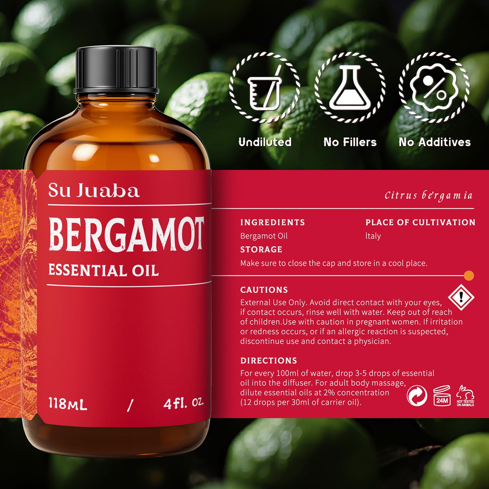 SU JUABA huile bergamote – Mélanges maison avec cannelle et romarin pour fragrances uniques.