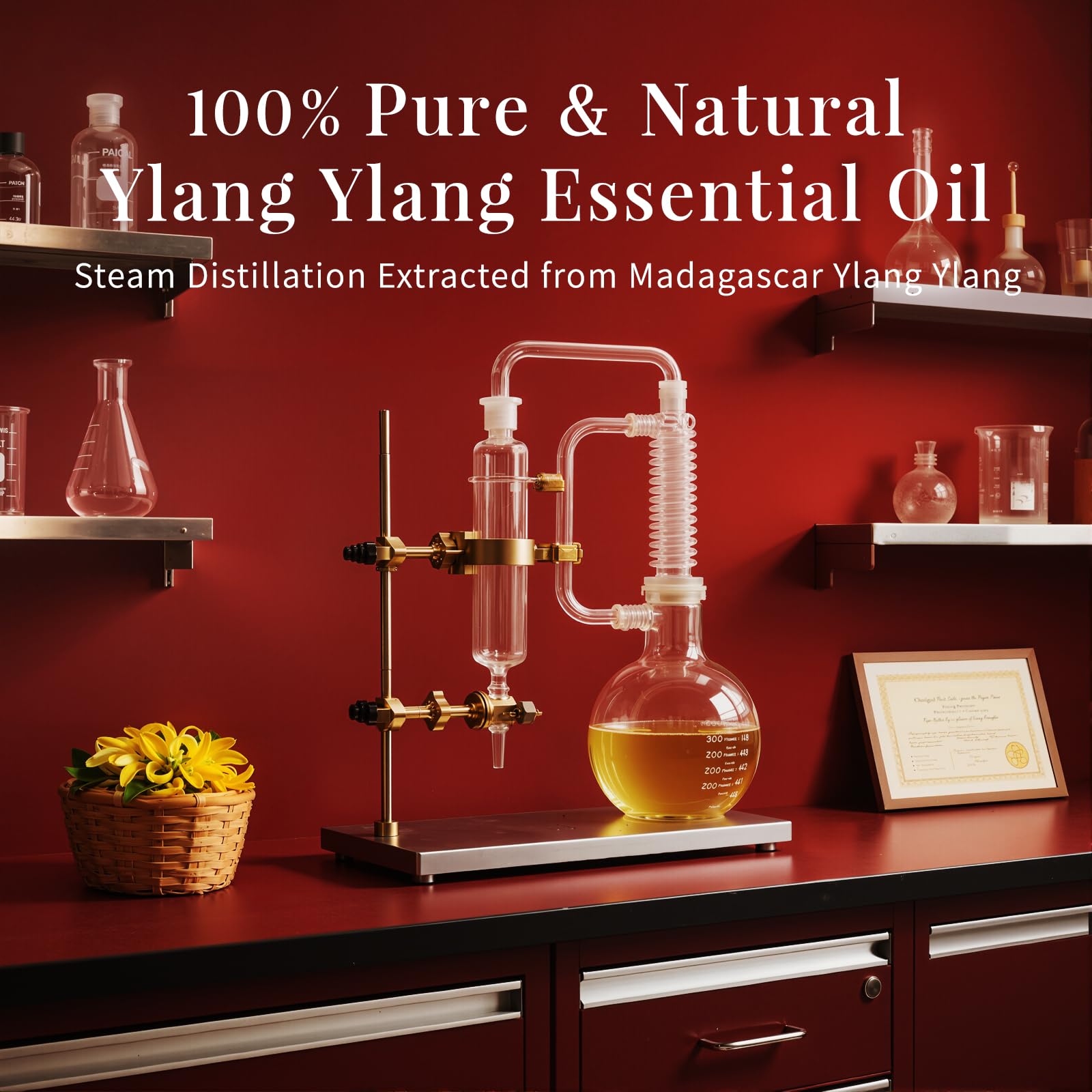 Soin peau et cheveux enrichi dYlang-Ylang SU JUABA pour hydratation légère.