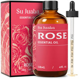 Huile essentielle SU JUABA rose en flacon ambré, parfum riche et pur.