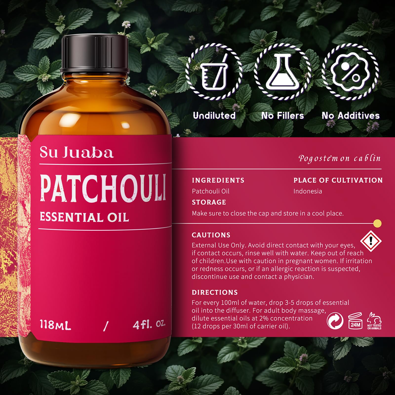 SU JUABA Patchouli: soin cheveux et shampoing faits maison
