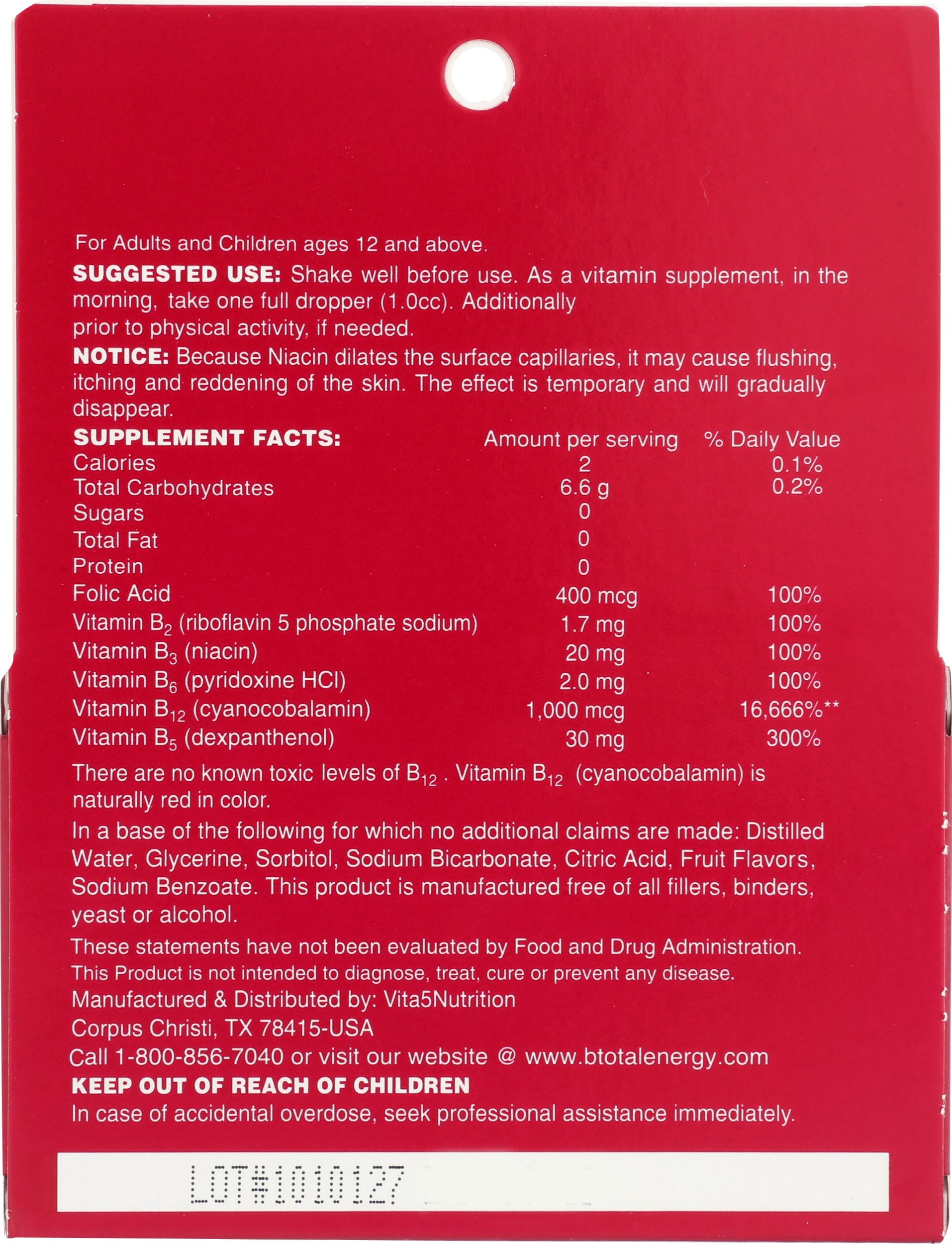 Sublingual B-Total: gouttes-doseur, prise rapide et discrète.