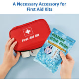 Sachets individuels faciles à transporter dans un kit de secours.