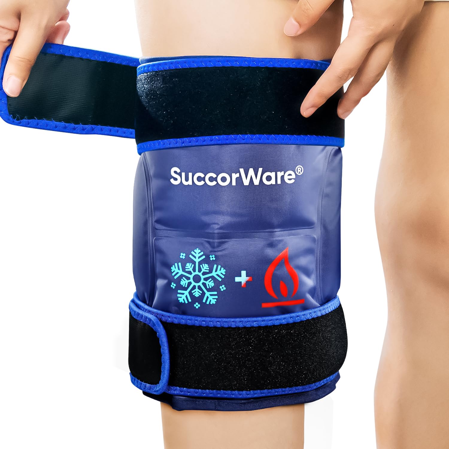 SuccorWare genou enveloppe complete offre soulagement cible et confort.