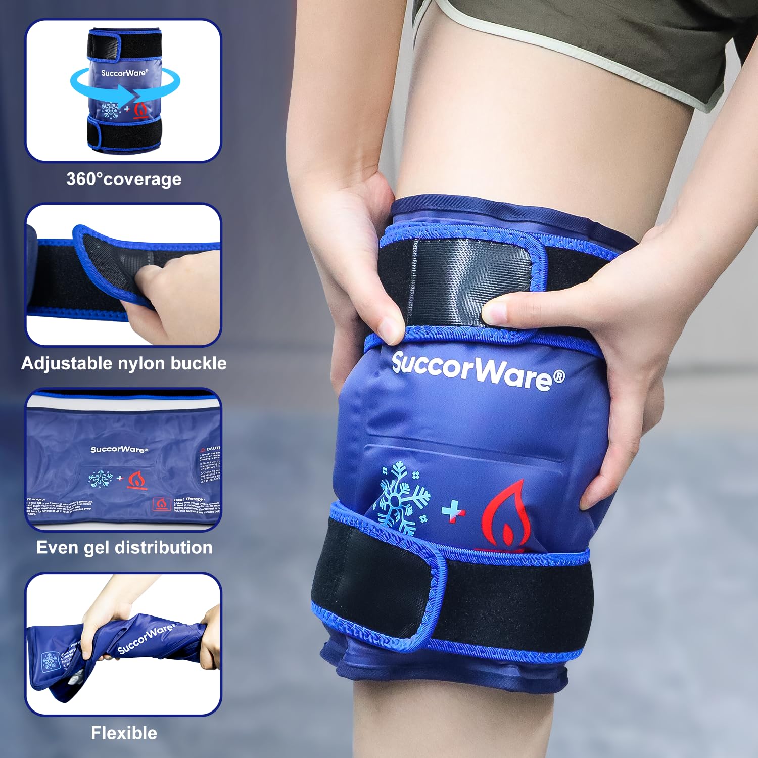 SuccorWare matiere douce-genou contact agréable sans irritation.