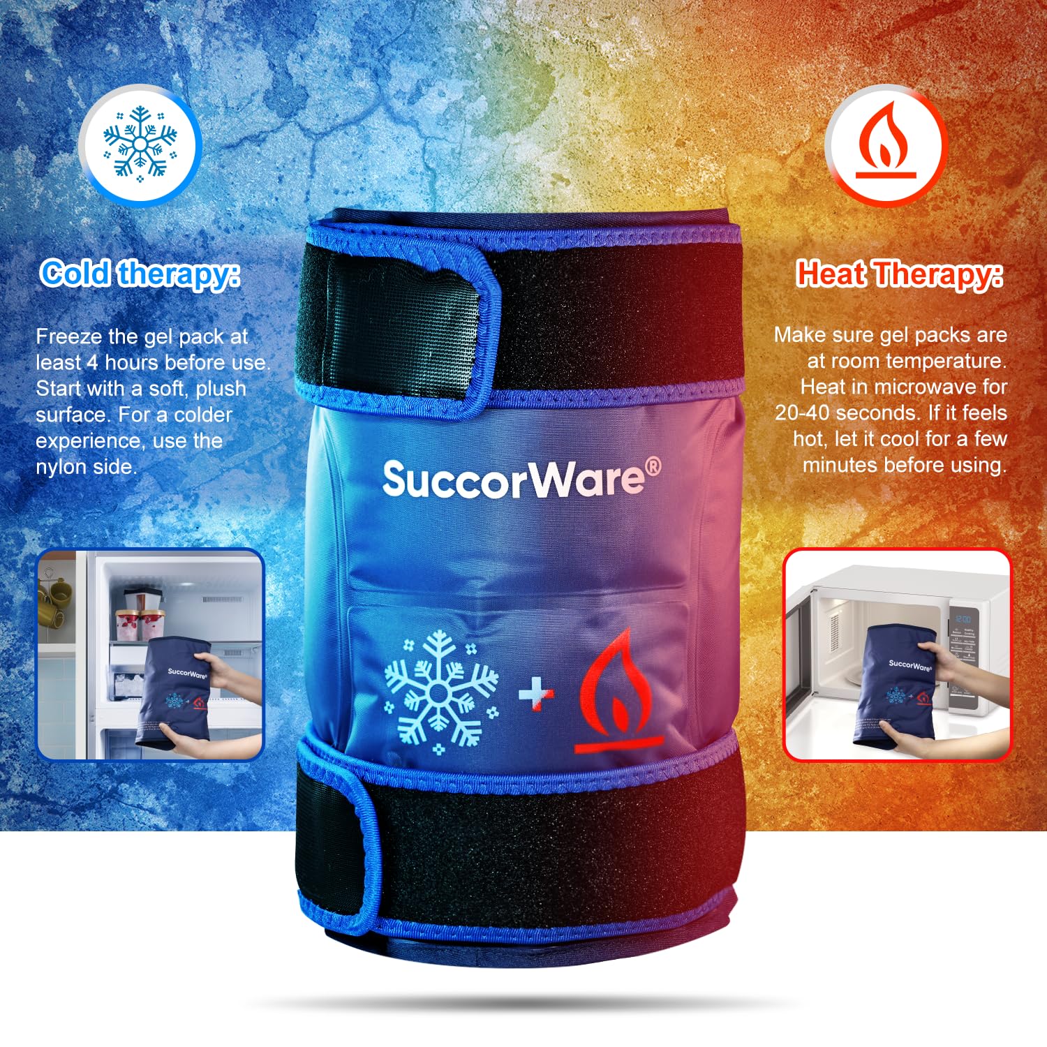 SuccorWare remede urgence-genou permet soulagement rapide en cas de douleur soudaine.