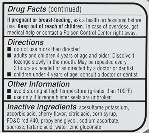 Utilisation quotidienne des pastilles Sucrets cerise pour un apaisement rapide.