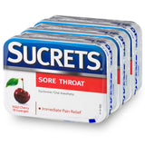 Pastilles Sucrets cerise sauvage dans une boîte métallique pratique à emporter.