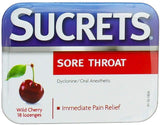 Gros plan sur les pastilles Sucrets cerise sauvage, relief lisse et arôme fruité.
