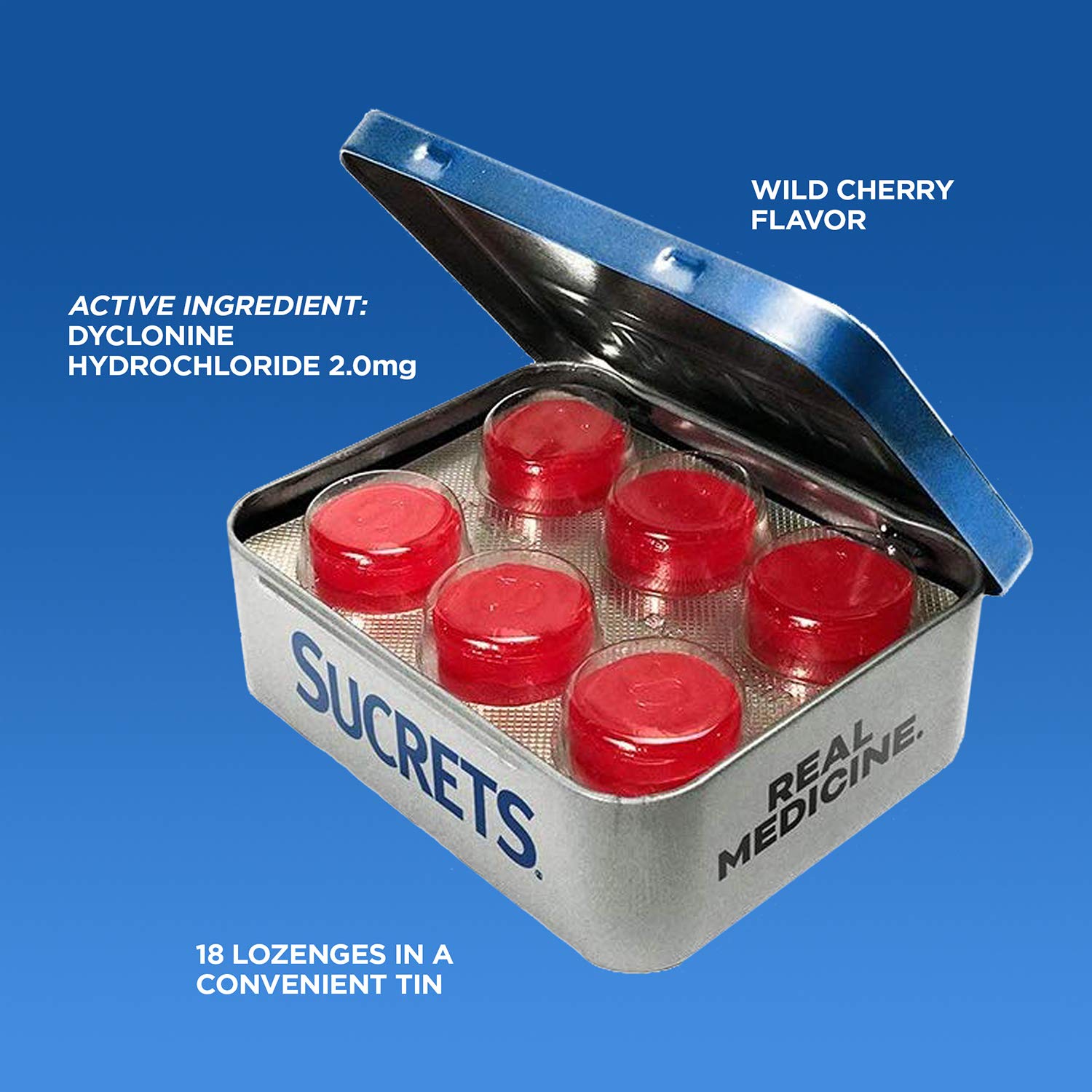 Utilisation à domicile ou au travail avec les pastilles Sucrets.