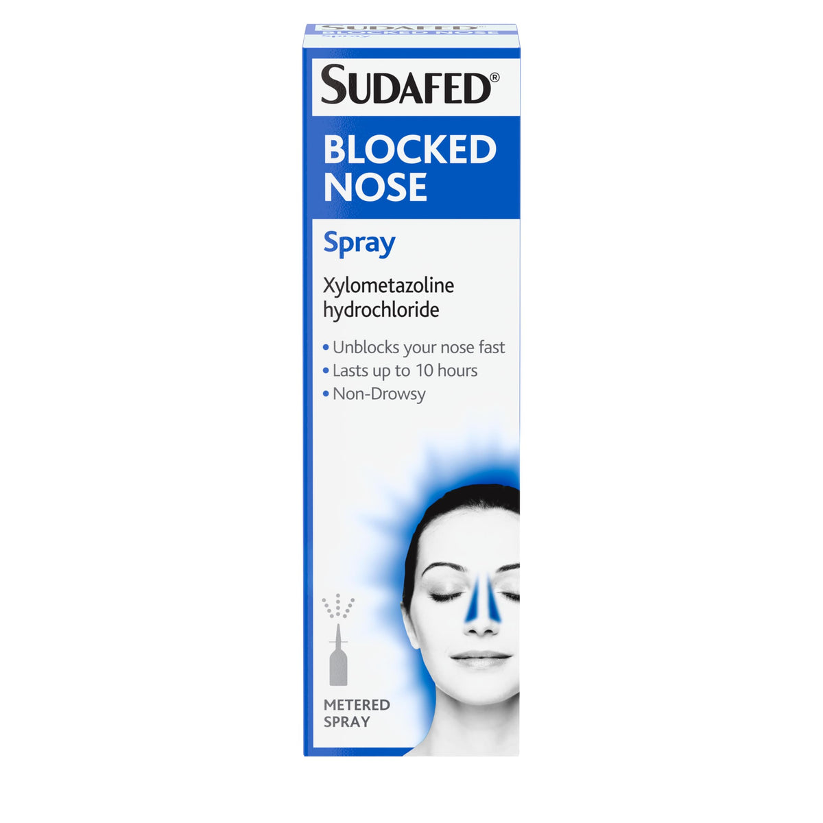 Sudafed spray nasal 15 ml pour soulager rapidement le nez bouché.