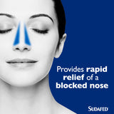 Étiquette et emballage de Sudafed, prêt à emporter.