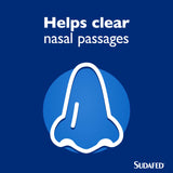 Sudafed spray nasal, pulvérisation doseuse pour une prise rapide.