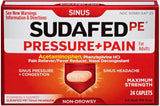 Sudafed PE Caplets – pression-douleur: caplets faciles à avaler soutiennent le confort quotidien.
