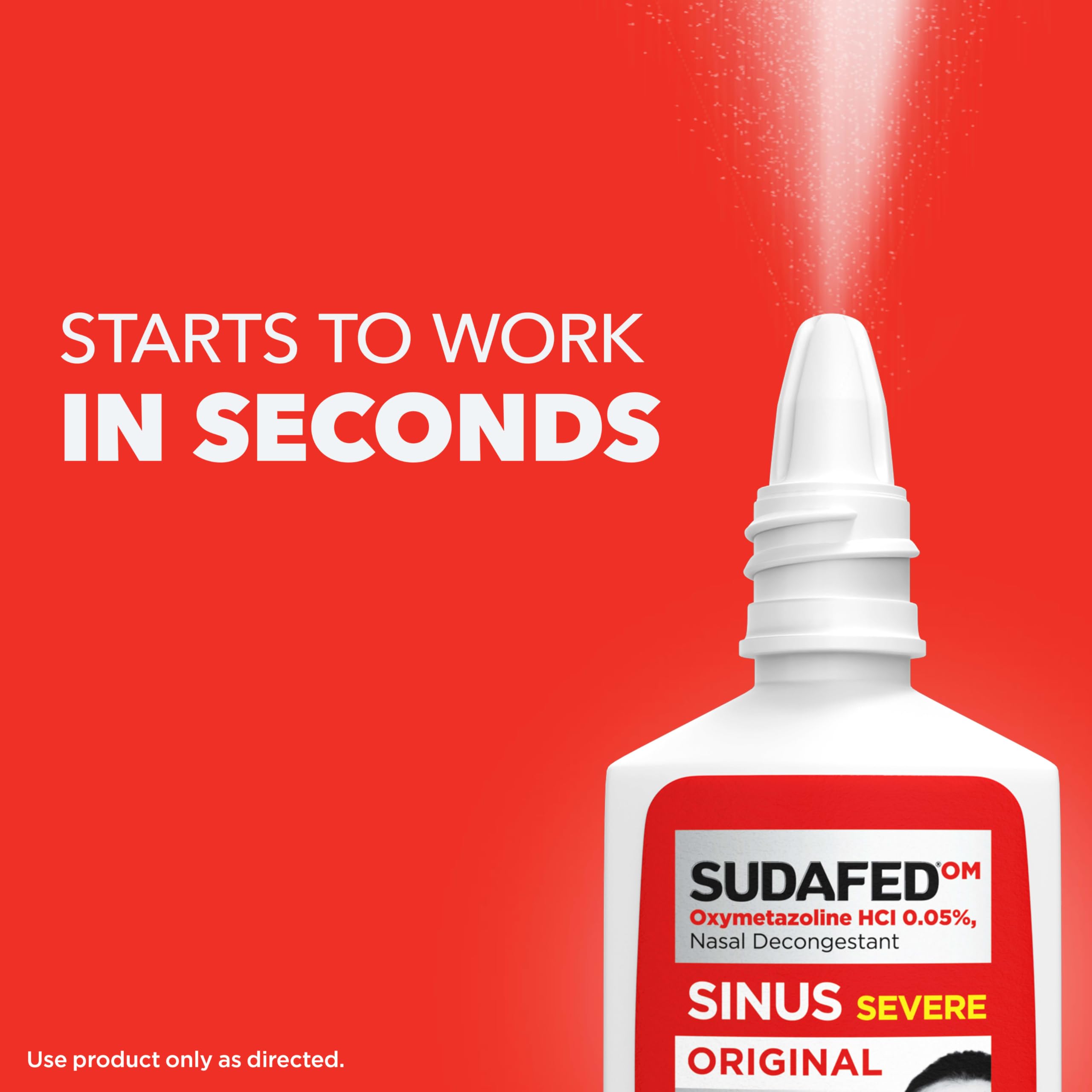 Sudafed Sinus Severe, contenu d’un fl oz, format pratique à emporter.