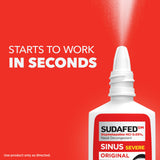 Sudafed Sinus Severe, contenu d’un fl oz, format pratique à emporter.