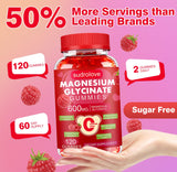 Sudrolove gommes magnésium-framboise – mélange vitamines D et B6 pour soutenir l'énergie.