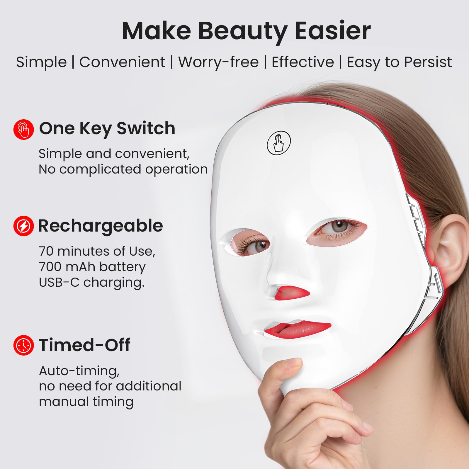 SUERBEATY masque sans fil portable pour soins à domicile.