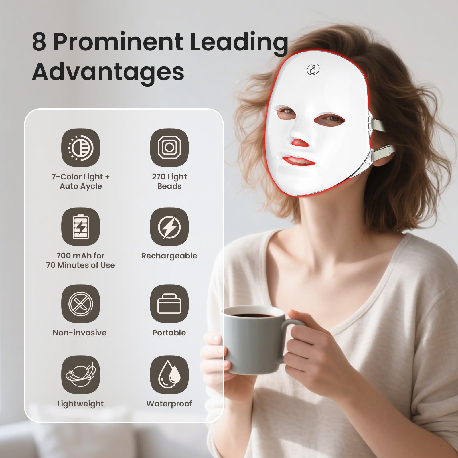 SUERBEATY masque-visage-7-programmes personnalisables pour soin ciblé.