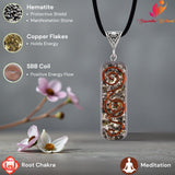 Ensemble orgonite et hématite Sugandha Wellness, parfait pour les pratiques spirituelles.