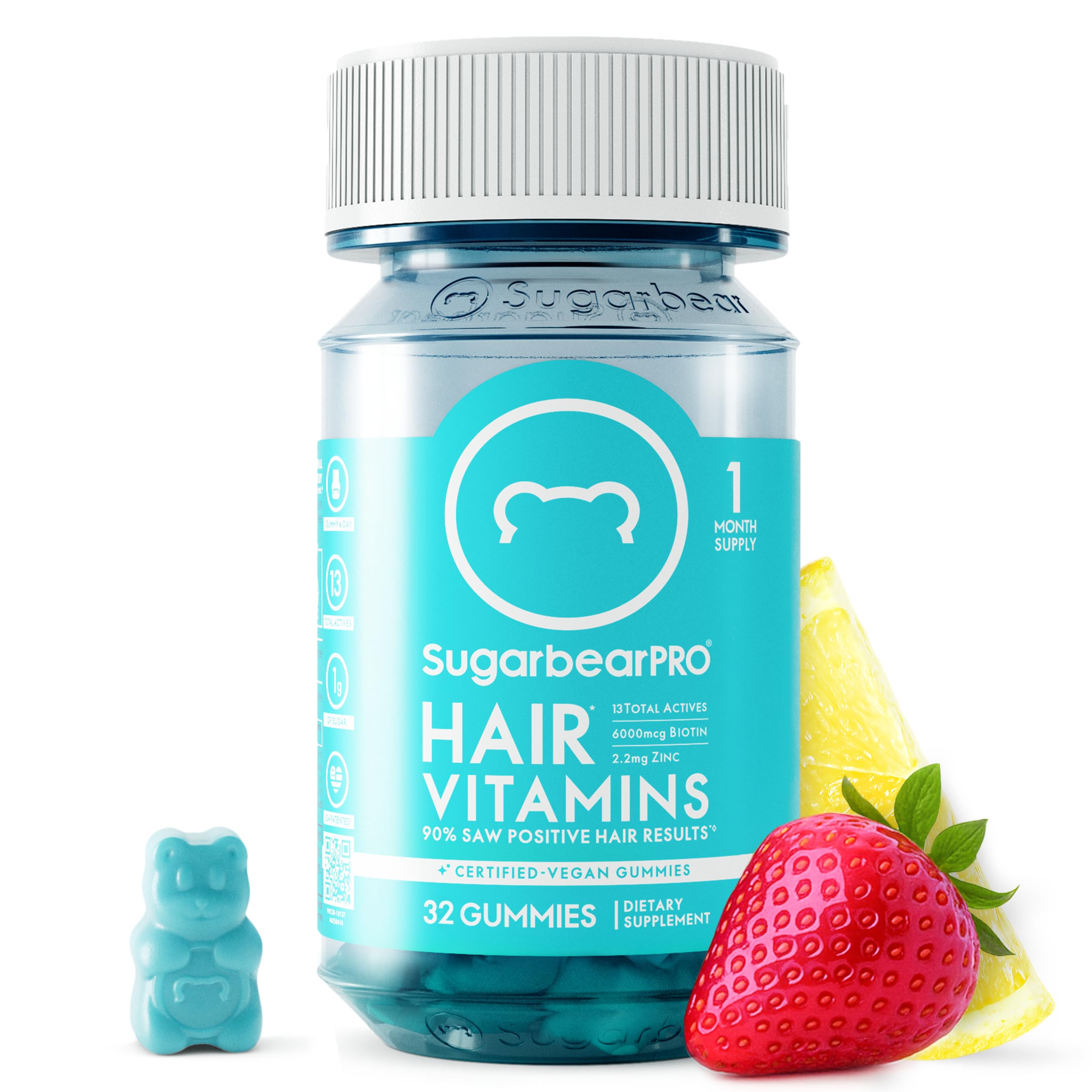 SugarBearHair SugarBearPro: bouteille de gommes pour cheveux, pratique à intégrer dans une routine.