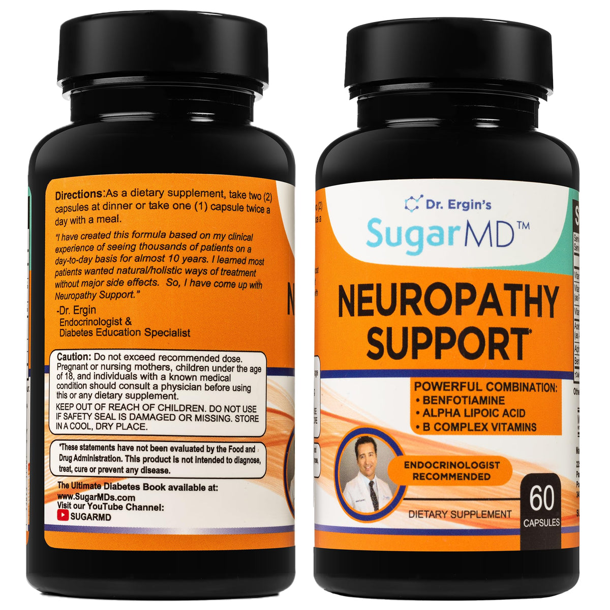 SugarMD Neuropathie – bouteille de 60 gélules prête à soutenir les nerfs au quotidien.