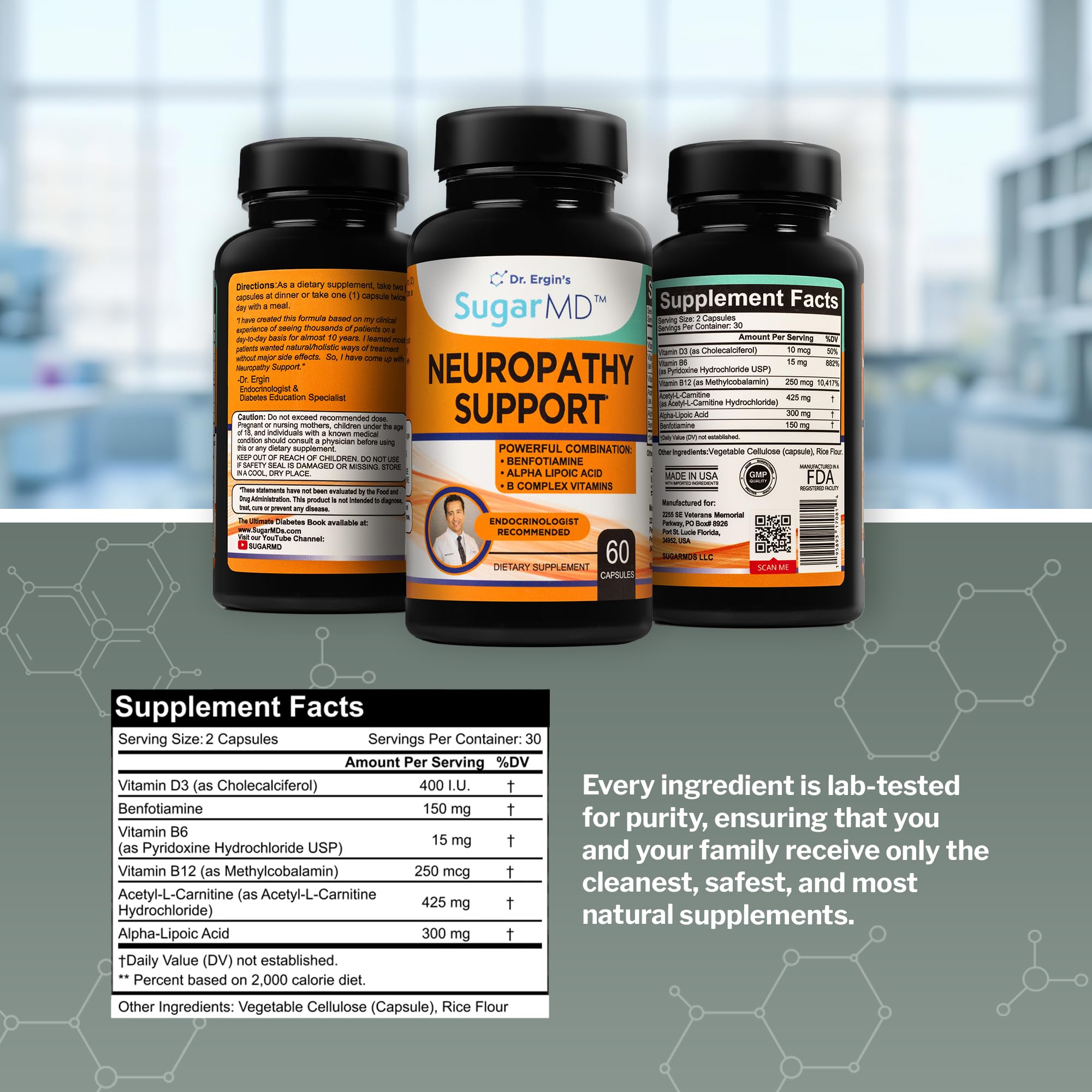 SugarMD Neuropathie – usine certifiée GMP et enregistrée par la FDA.