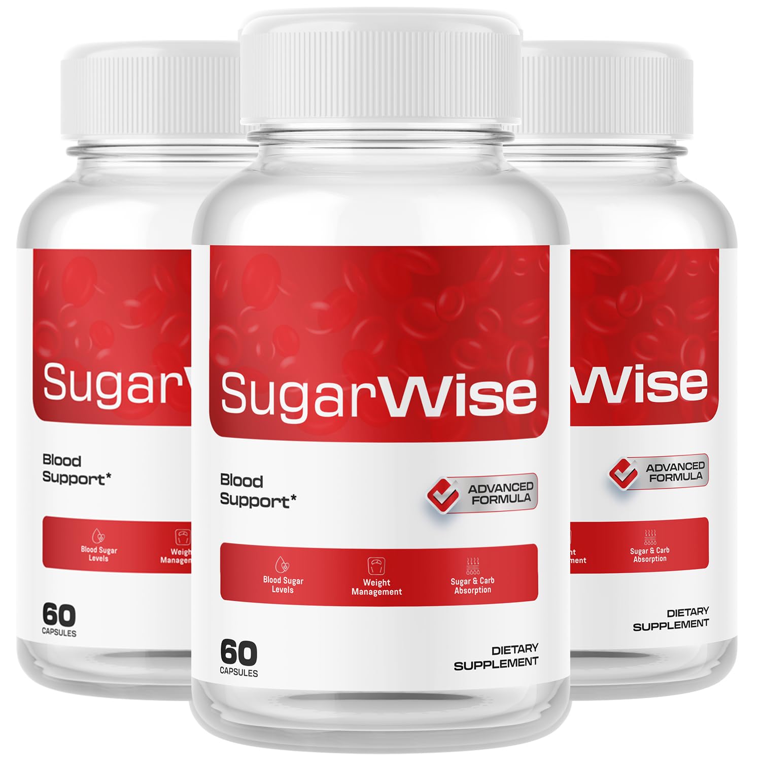 SugarWise capsules dans une bouteille, soutien quotidien au bien-être.