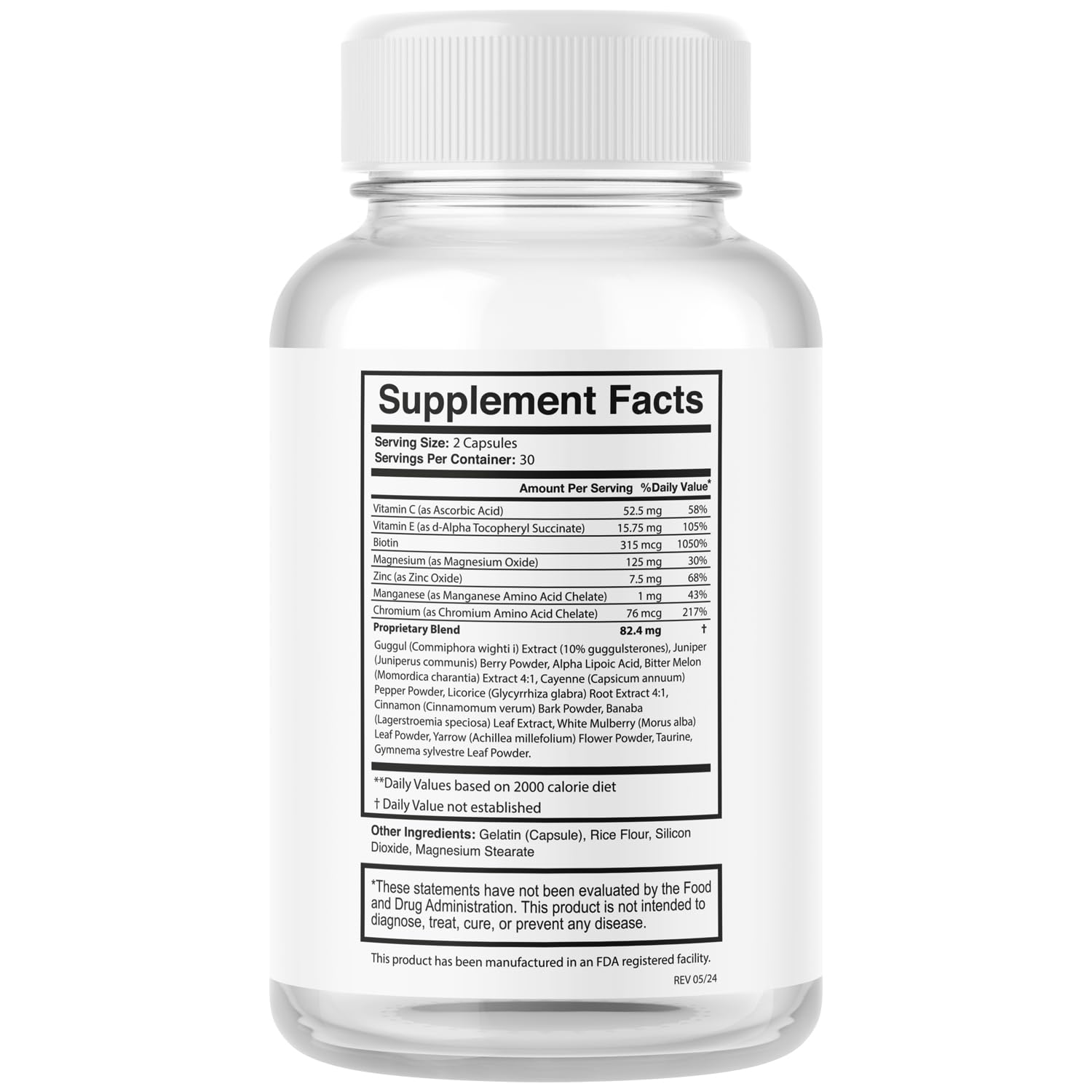 SugarWise ingrédients et nutriments, mise en avant des compléments pour le bien-être.