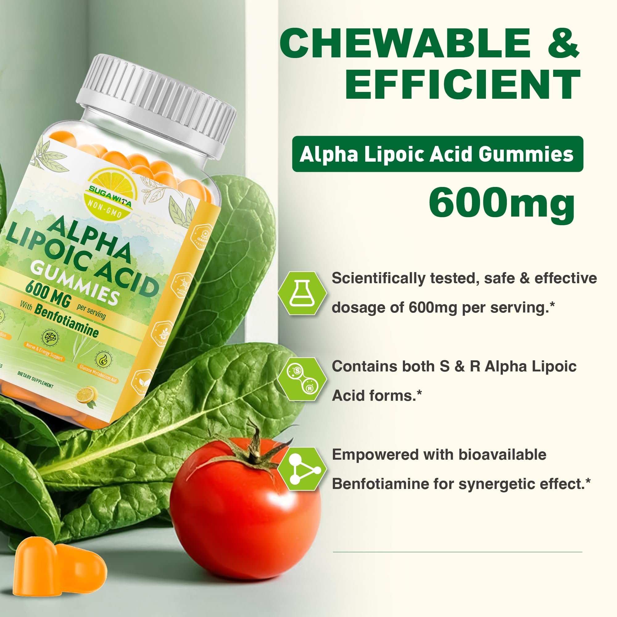 SUGAWITA Antioxydant: gomme reflétant le profil antioxydant.