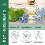 Sukin Organics Beurre de Karité, apaise les zones sèches du visage.