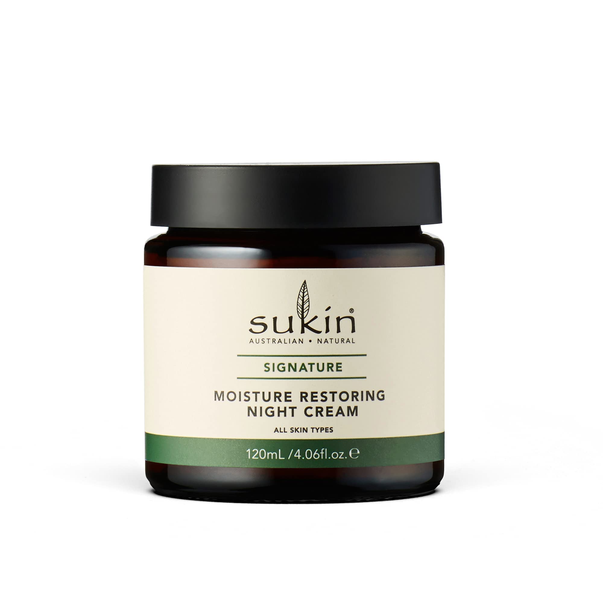 Sukin Organics Crème Nuit Hydratante Visage, peau nourrie pendant le sommeil.