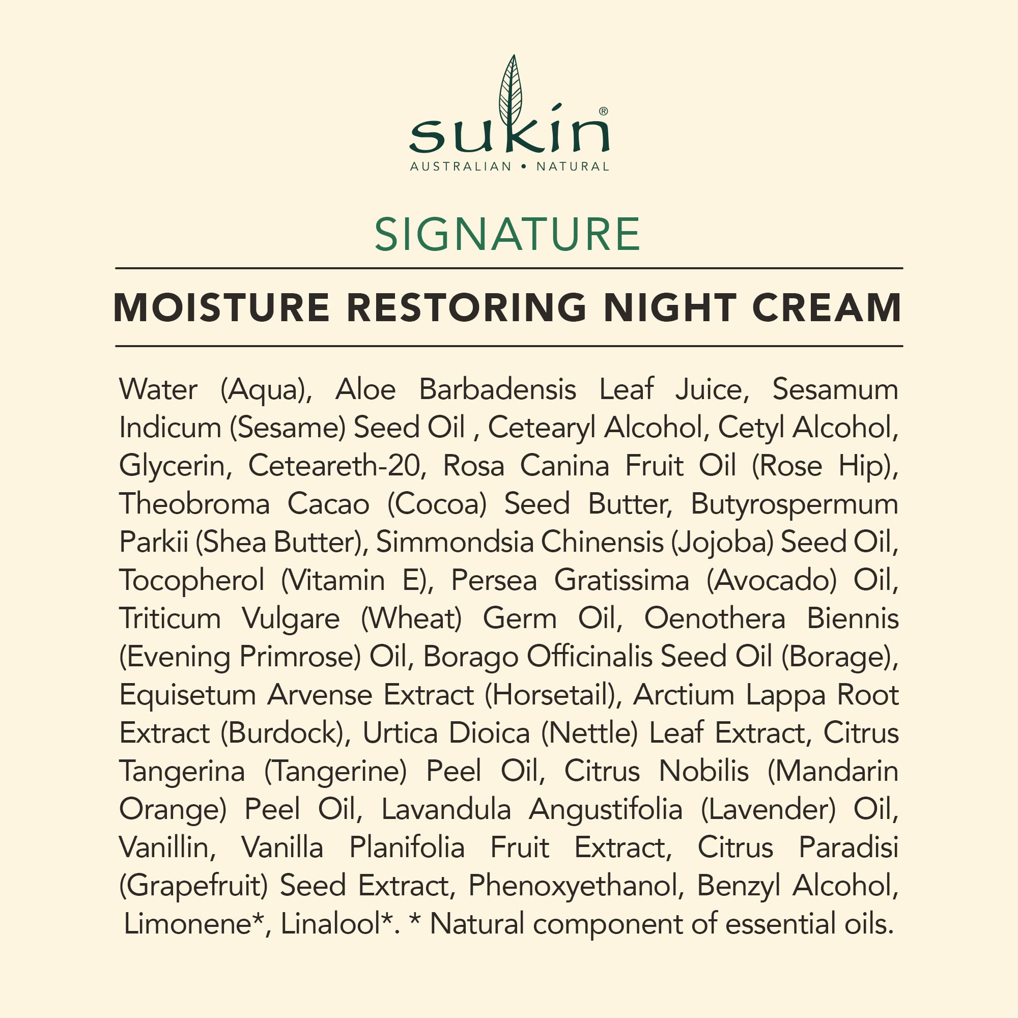 Sukin Organics Vitamine E et Bourrache, hydratation et douceur durables.