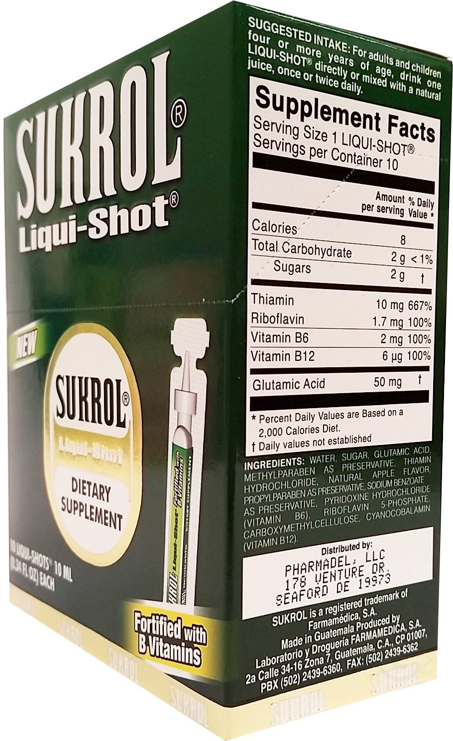 Sukrol Dose Liquide, dose prête à consommer pour une énergie rapide.