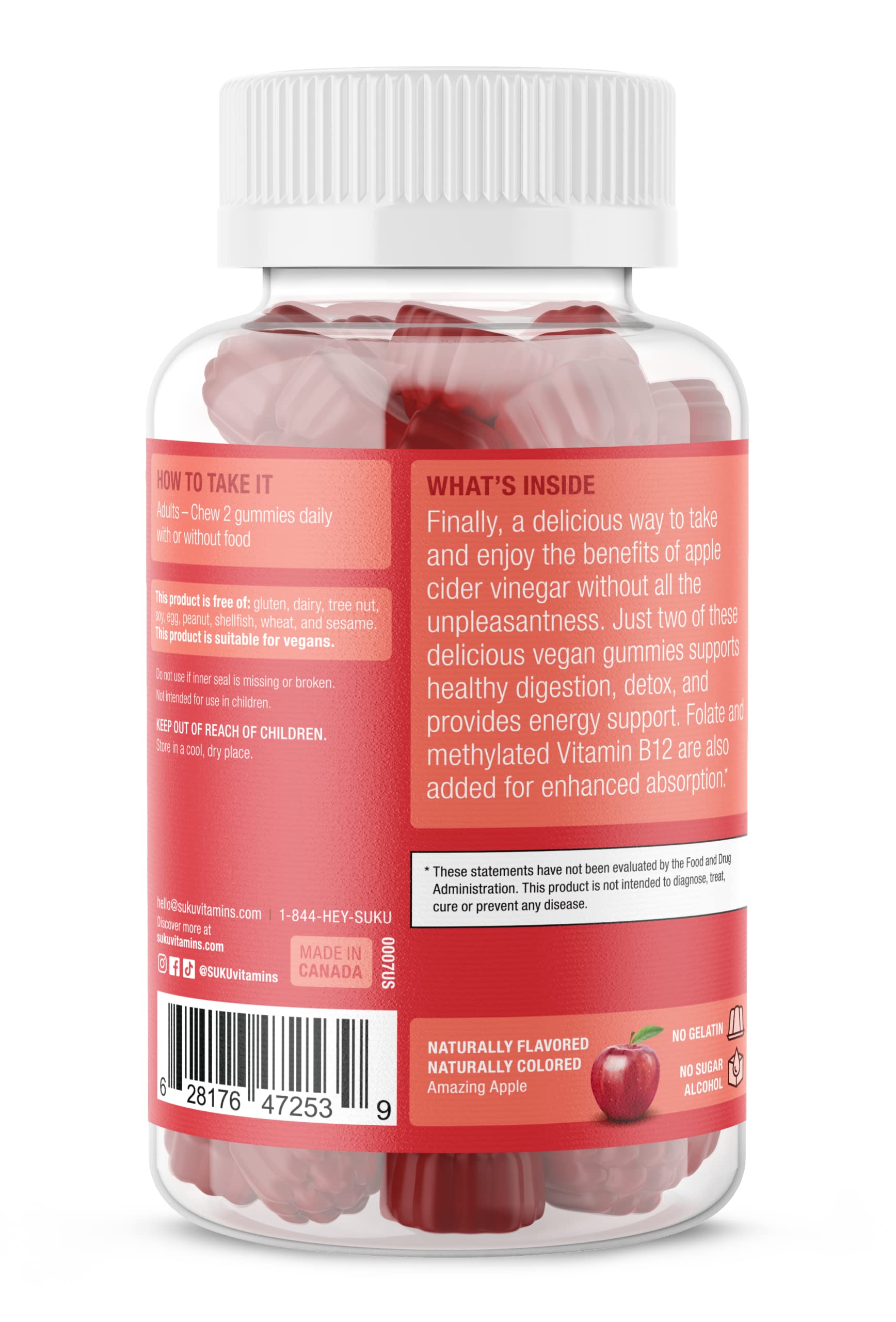 Gommes rouges SUKU Appley Ever After, saveur pomme gourmande.