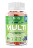 Gommes SUKU pour ado, emballage visible, source d'énergie naturelle et nutrition équilibrée.