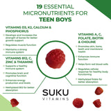 Gommes SUKU pour ado énergie durable, vitamine B12 et soutien énergie tout au long de la journée.