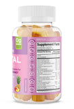 SUKU prénatales gummies près du bouchon, dosage pratique.