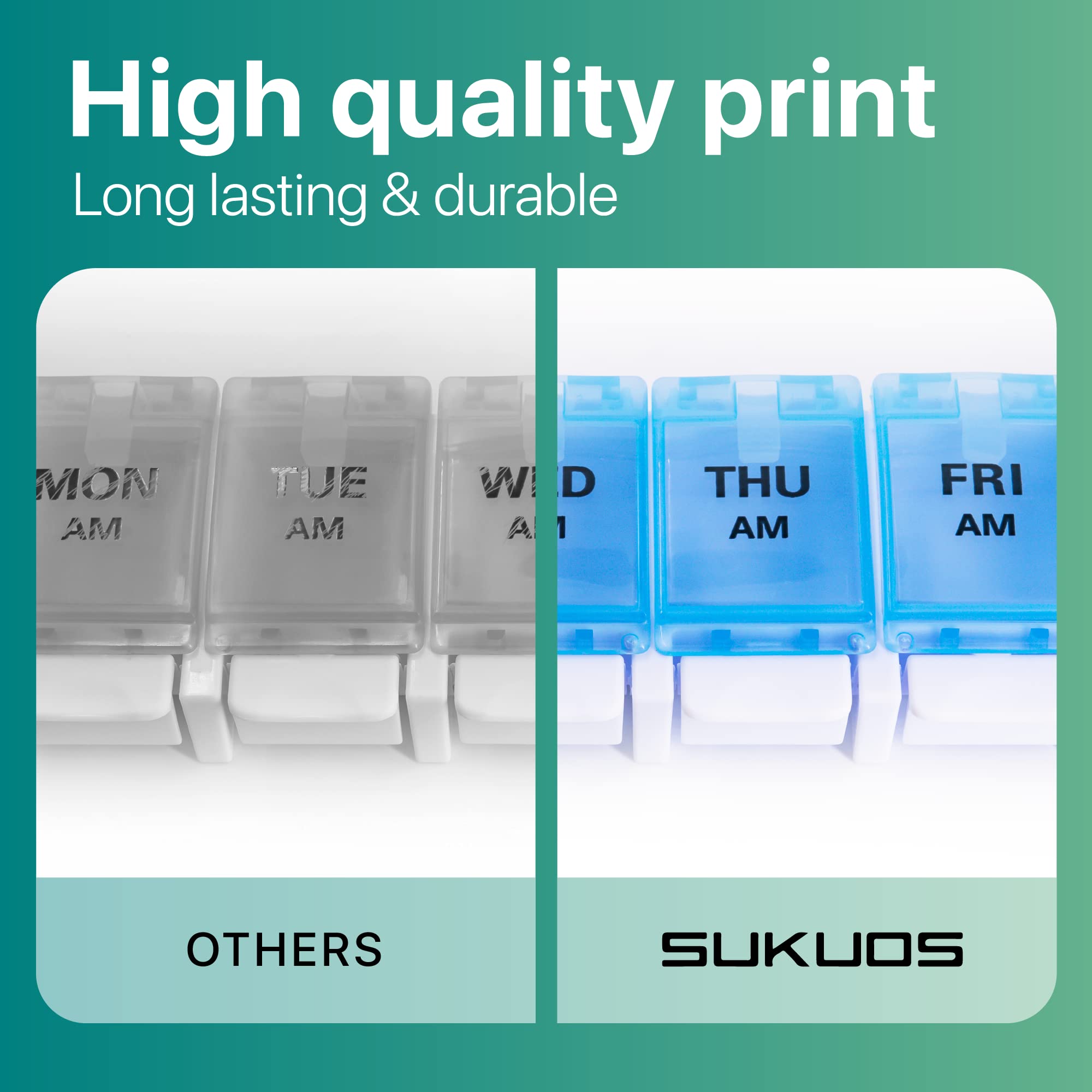 Sukuos couvercle transparent avec marquages matin/soir.