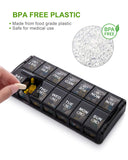 Sukuos distributeur transparent pour vérifier les pilules.