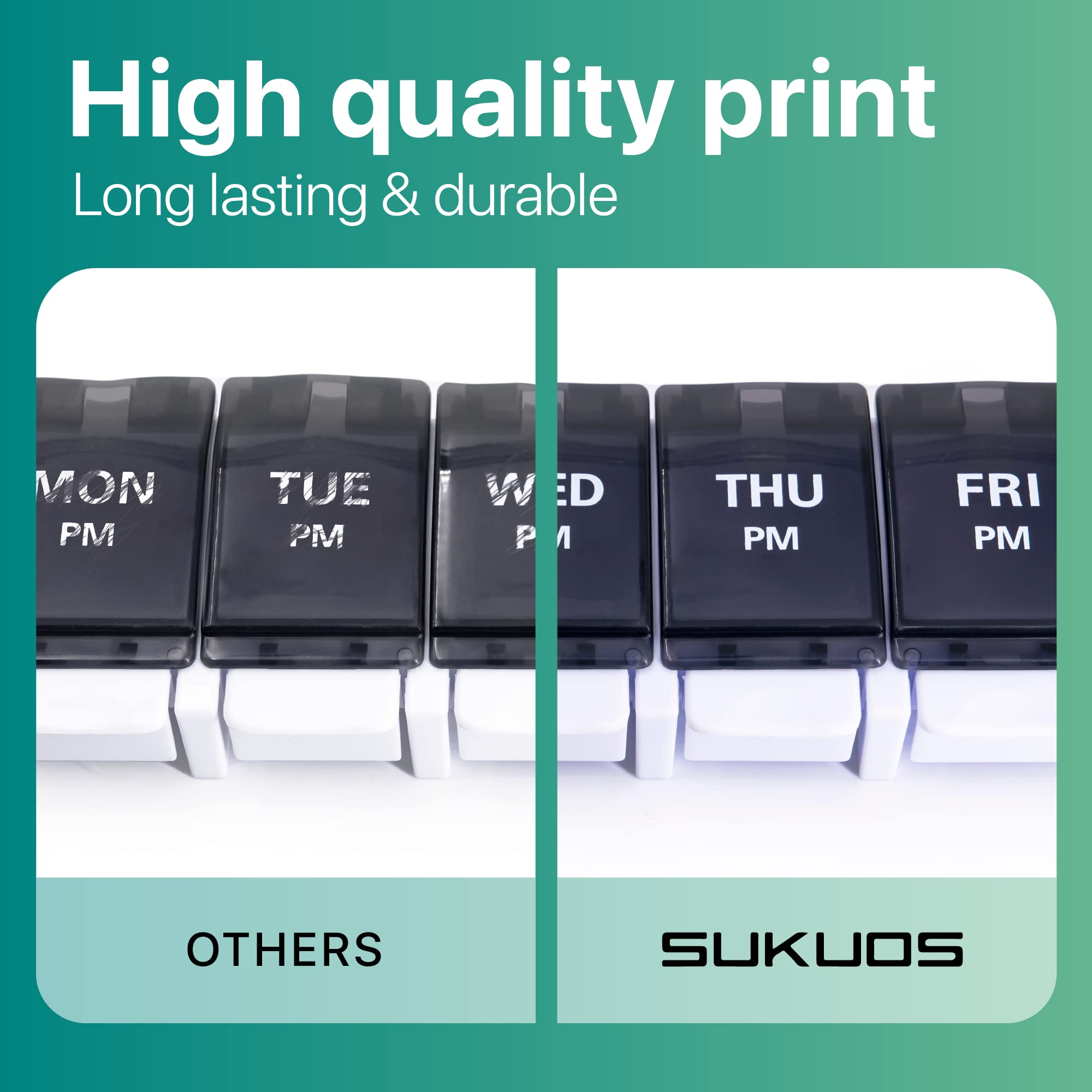 Sukuos Étui transparent offrant une visibilité facile des pilules.