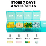 Sukuos Organiseur hebdomadaire grande capacité pour vitamines et compléments.