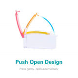 Sukuos: ouverture rapide par bouton-poussoir, pratique en déplacement.