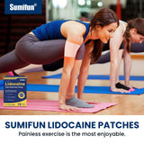 Bandes adhésives lidocaïne 4% pour le cou et l'épaule, usage discret.