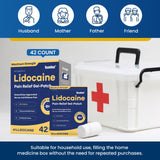 Pansement Sumifun lidocaïne 4% adhésif et flexible au contour du corps.