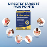 Pansement Sumifun lidocaïne 4% posé sur le dos pour relief ciblé.