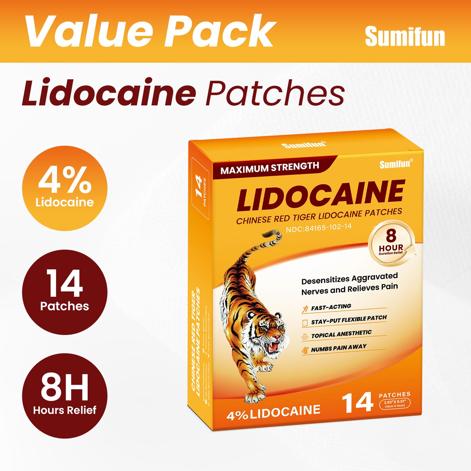 Sumifun patch lidocaïne – sans parfum pour une expérience discrète