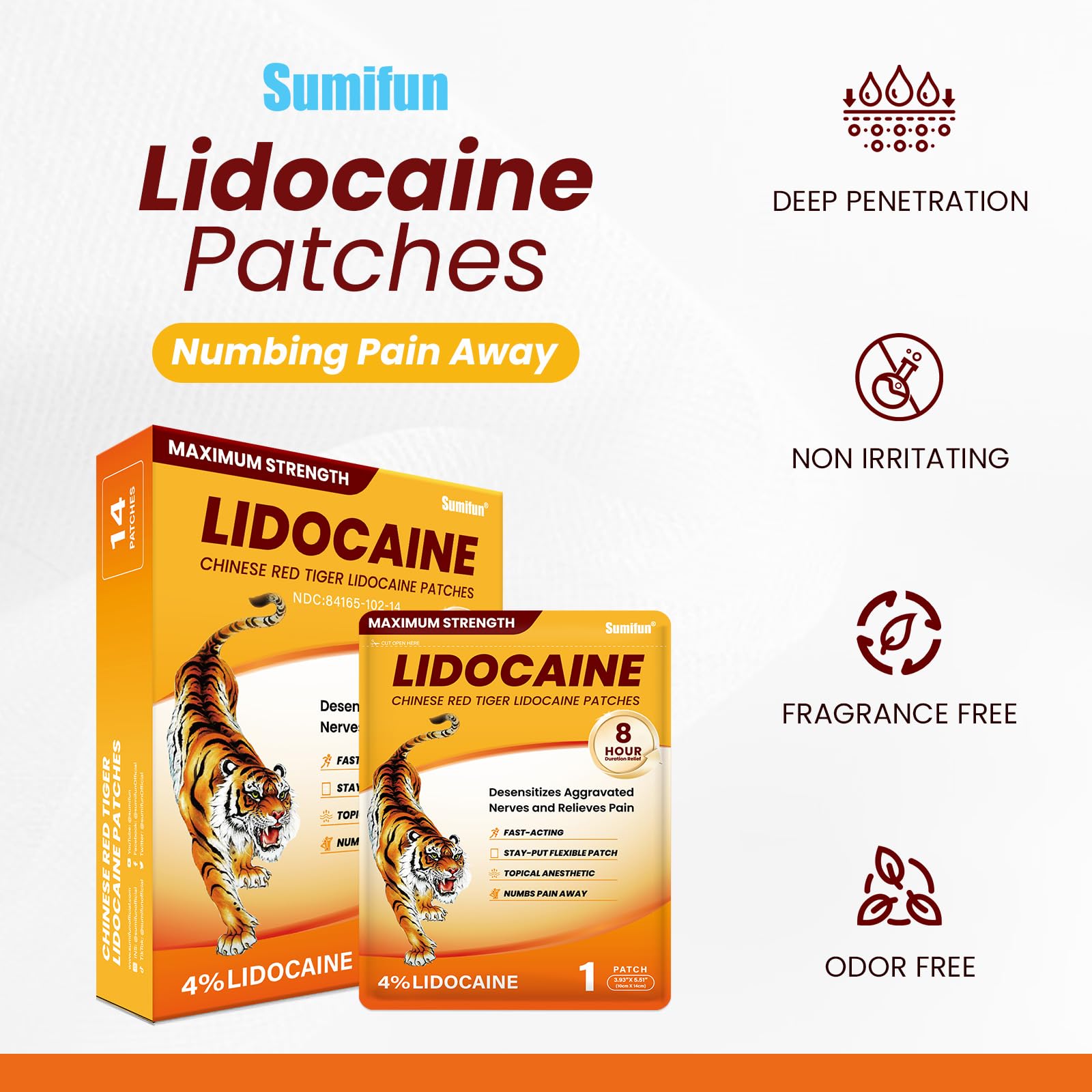 Sumifun patch lidocaïne – adhérence confortable même en activité légère